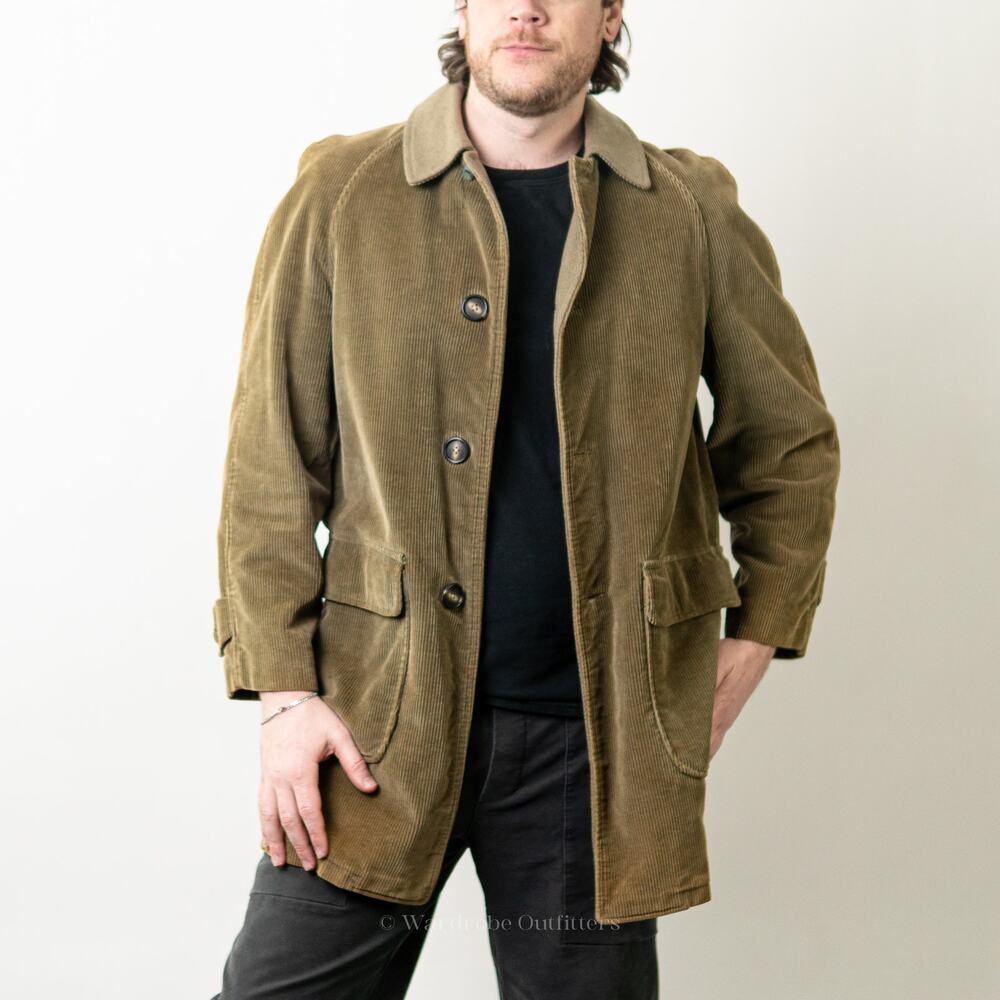 Vintage 1960's Cresco Corduroy Sherpa Lined Collared Coat - Picture 1 of 12